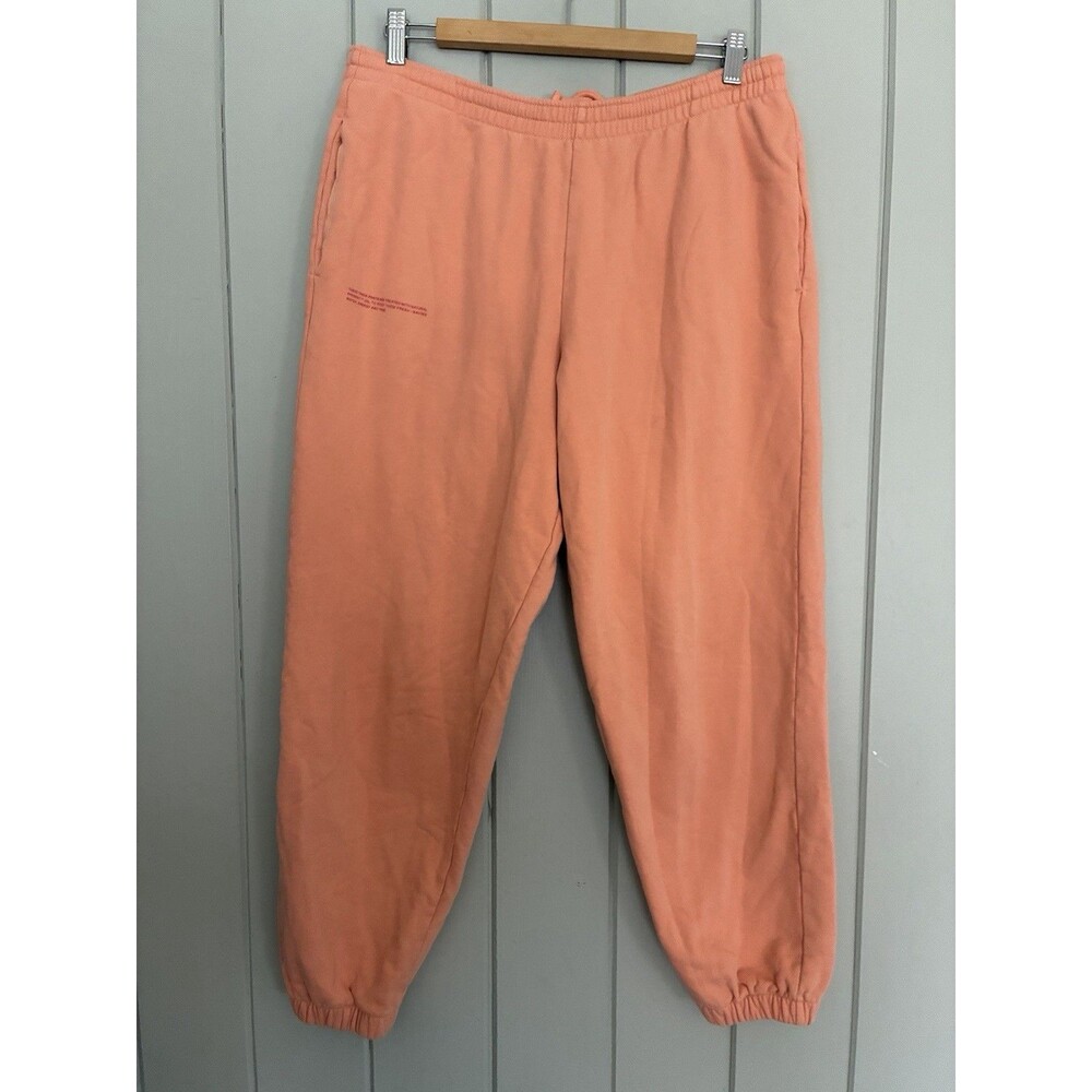Pangaia Sweatpants XL Light Orange Melon 100% Cotton Drawstring Waist Tapered
